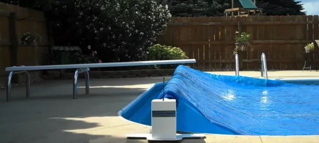 Pool Boy III Battery-Powered Swimming Pool Solar Blanket Reel System - Up to 20' Wide