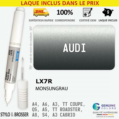Genuine Colors Stylo Retouche DAYTONAGRAU LZ7S Compatible/Remplacement pour Audi Gris 
