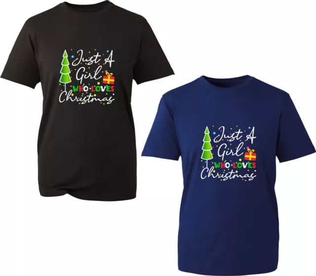 Top Just A Girl Who Loves Christmas Divertente Natale Festival Inverno Vacanze