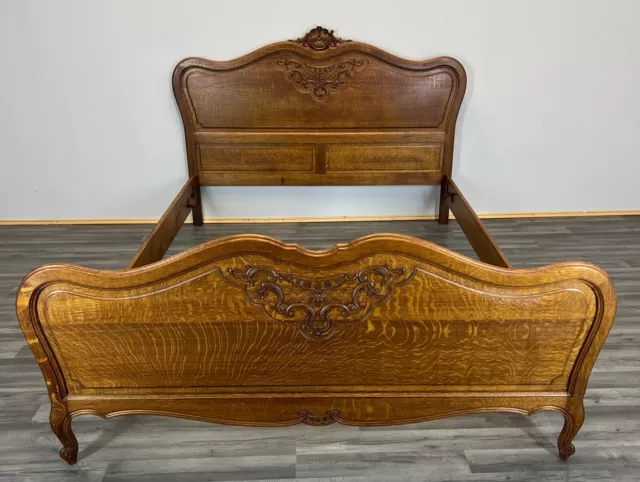 Louis XV Style Vintage French oak Double Bed (LOT 2720)