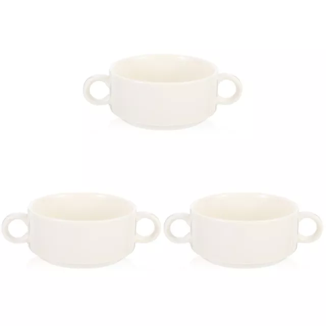 3 pezzi manico ciotole da dessert tazza zuppa anfora ceramica