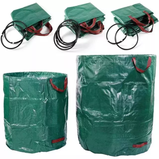 Large Garden Waste Bag Leaf Rubbish Plant Grass Sack Reusable Carry Pack 5 Size