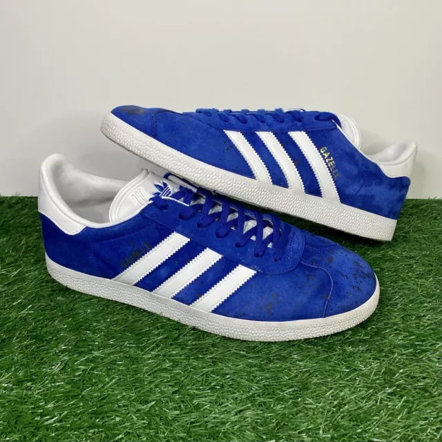 Adidas Gazelle Originals Shoes Sneakers Royal Blue/White/Gold S76227 Men's 9