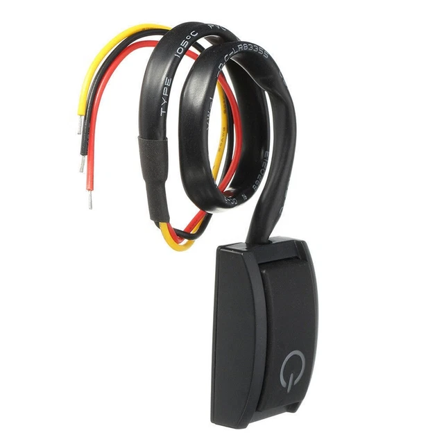 Luce LED Bianca DC12V Pulsante Interruttore per Blocco Auto ON/OFF Radio
