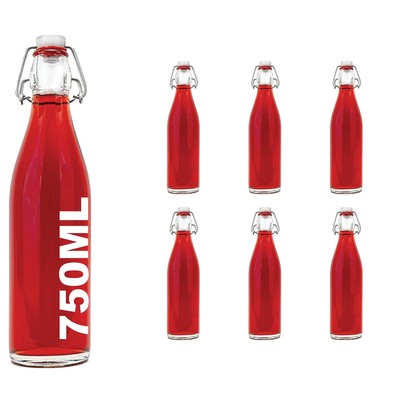 slkfactory 15 Smoothie bottiglia bottiglie di vetro vuote a 250 ML Mil succo Bottiglie liquori Latte in Vetro con Tappo Bianco da Riempire 