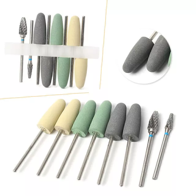 Dental Resin Base Acrylic Polishing Burs Drill Polisher Rotary Tools Kit 8pcs po
