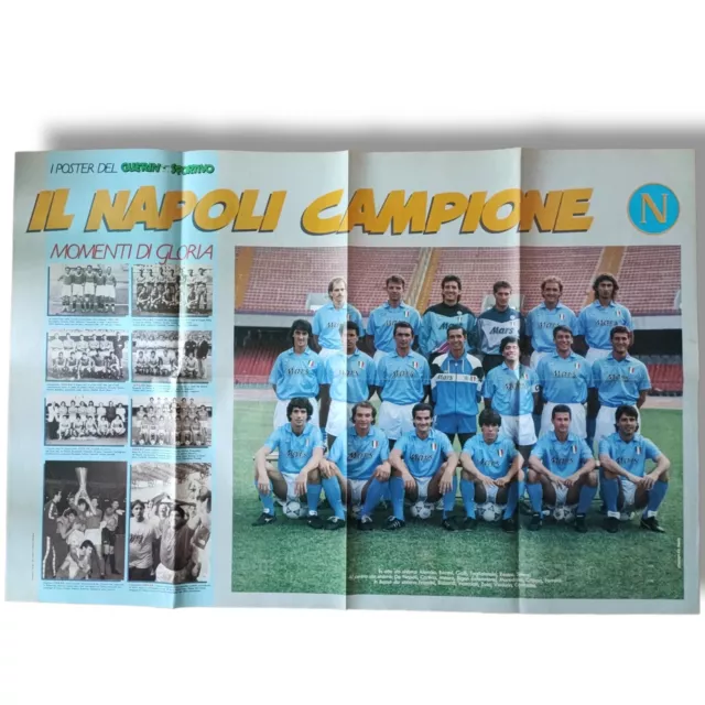 Poster Guerin Sportivo Napoli Campione D'italia Maradona