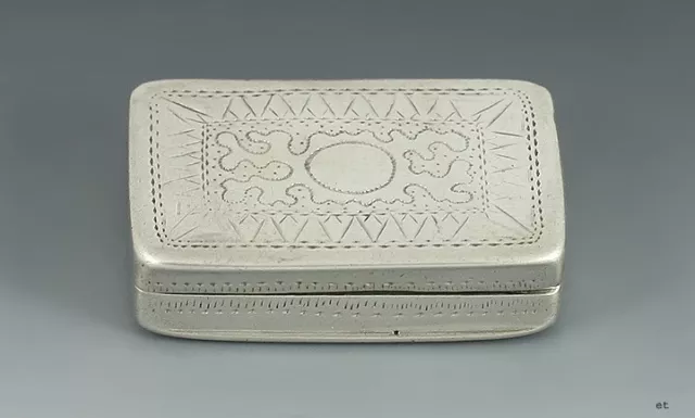1829 English Georgian Sterling Silver Vinaigrette Box