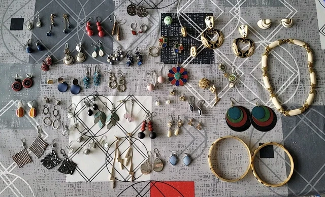 Lot Bijoux ancien et fantaisie divers et plus récents Rare Vintage /R103