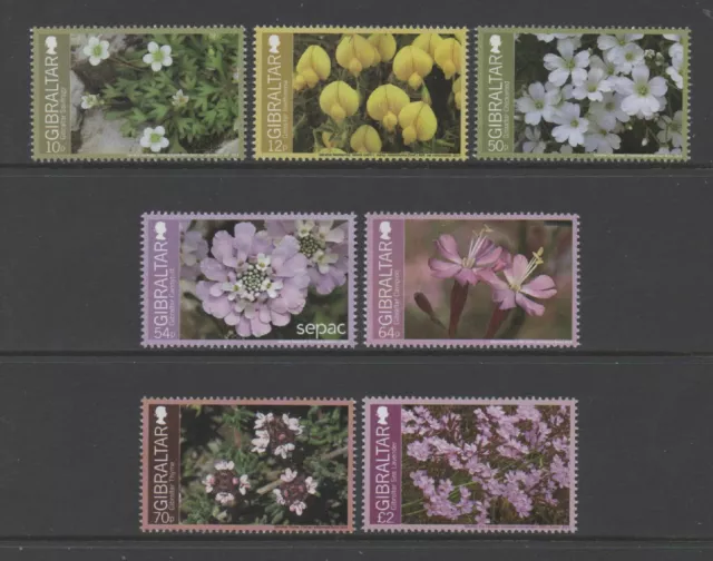 Gibraltar 2014 Endemic Plants - Lovely Full Set (Sg1592/8) *Vf Mnh*