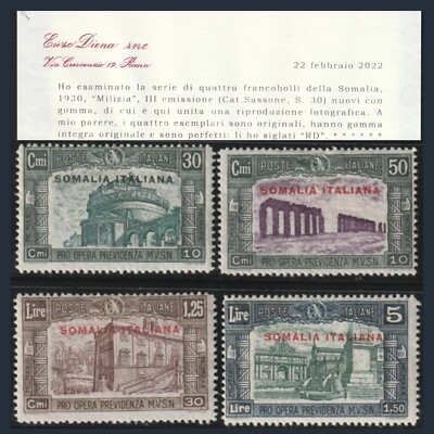 nuova - Sassone nn.69/72 Colonie 1930 Tripolitania Milizia III MNH 