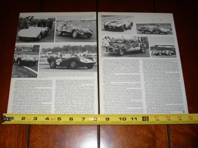 Jaguar Powered Sports Car Lister Cooper Hwm Tojeiro - Original 1978 Article 3