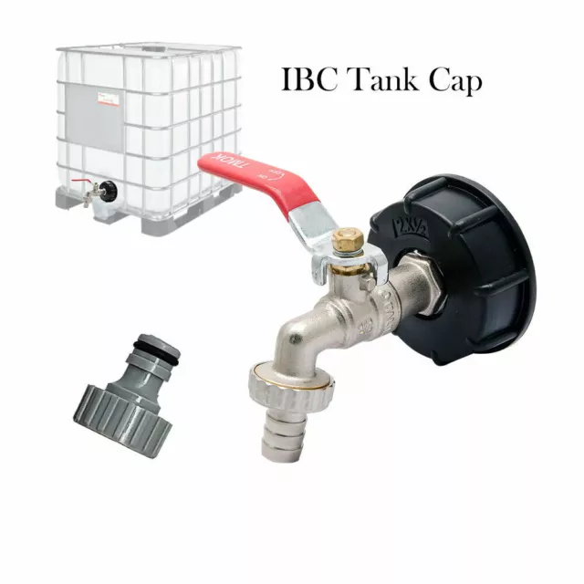 IBC Tank Adapter S60X6 Brass Garden Tap With 1/2" Hose Outlets Fitting Tool AU