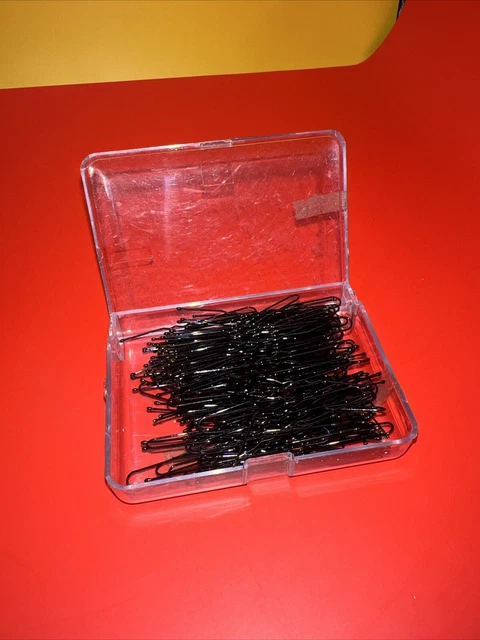 Vintage NOS 75 WIL HOLD  RUBBER TIPPED BOBBY PINS  in case plastic