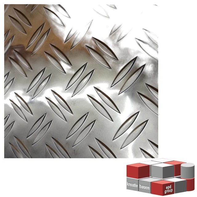 Aluminium Riffelblech DUETT 1,5/2,0 Mm Stark, 2000x250 Mm – Rutschhemmendes Tränenblech Für Innen & Außen