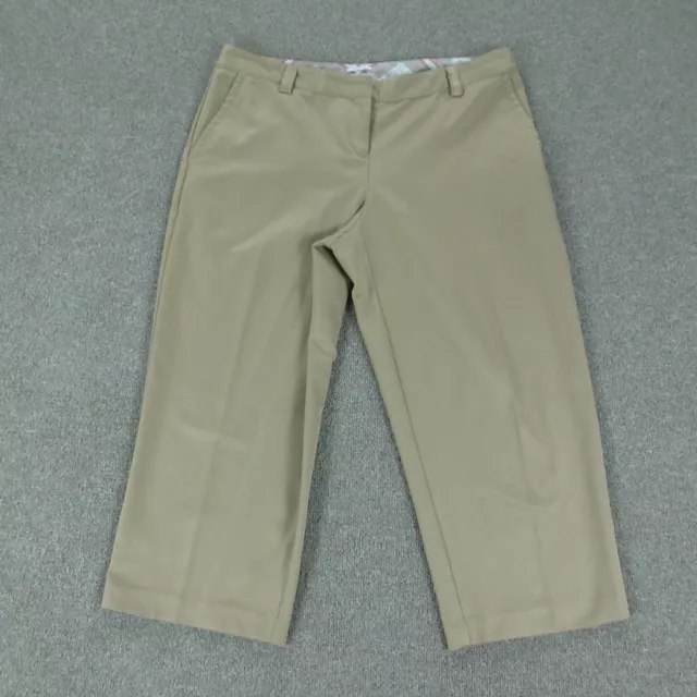 Izod XFG Pants Womens 12 Tan Beige Stretch Straight Leg Capri 34x22