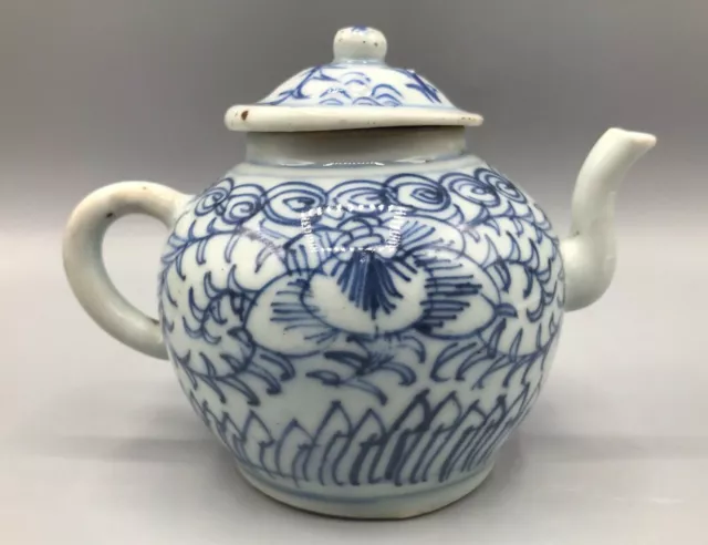 Chinese 19th Century Blue & White Teapot