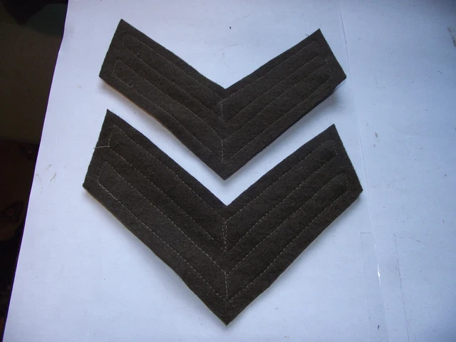 WW2 RANK Insignia Chevrons British Rank Stripes - Corporal Repro £10.99 ...