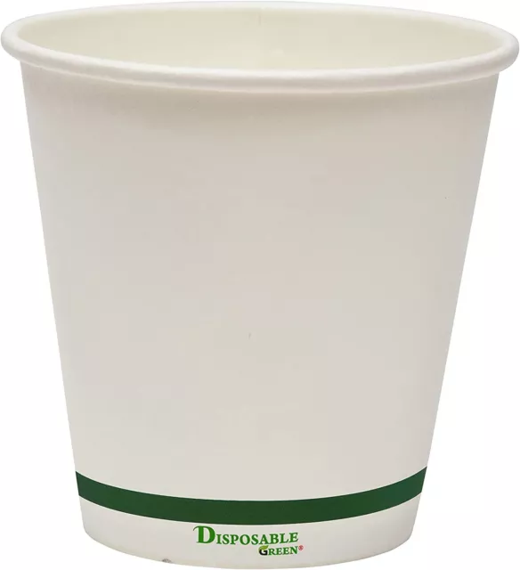 4 Oz Compostable Single Wall Coffee Cup biodegradable Paperboard Party 50-1000PC