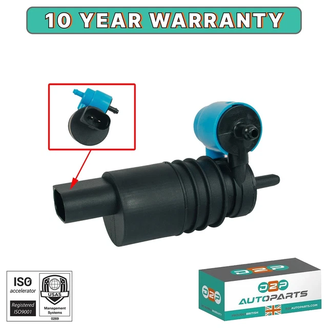 TWIN OUTLET WINDSCREEN Washer Pump For Vw Bora Caddy Mk3 Golf Mk4 Mk5