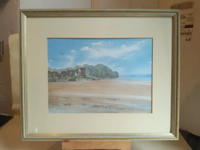 Vintage Allan Thomson Signed Watercolour "Ebb Tide At Ryde" Framed Isle Of Wight