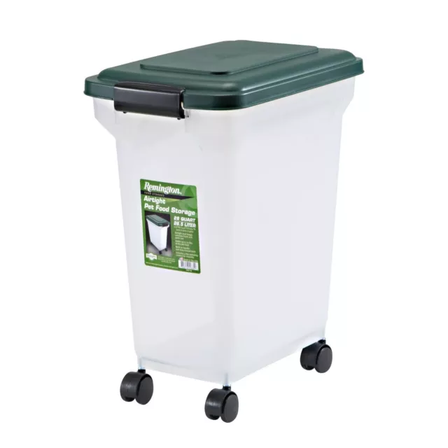 Large Airtight Pet Food Storage Container Wheels Dry Bin for Dog Cat Bird 22 lb