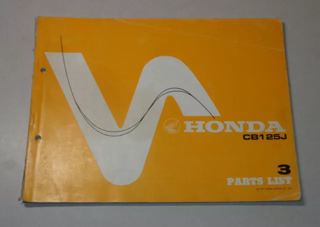 Teilekatalog / Ersatzteile / Parts List Honda CB 125 J von 1977