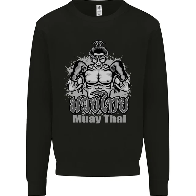 Muay Thai Boxing MMA Martial Arts Kick Kids Sweatshirt Jumper