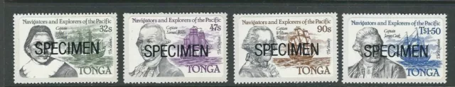 Tonga 1984 Eccezionale Navigators, Tasman Wallace, Bligh 'Specimen' Sovrastampe