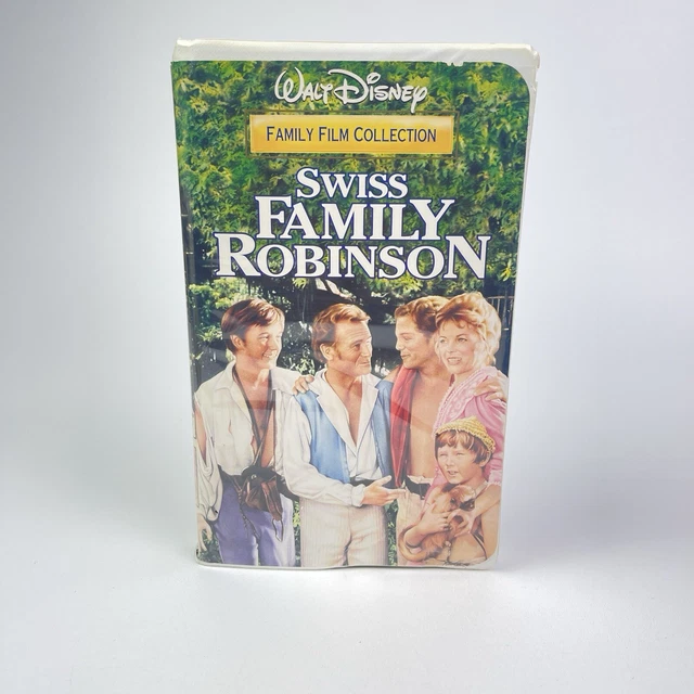 SWISS FAMILY ROBINSON VHS Clamshell Case Walt Disney Family Film ...