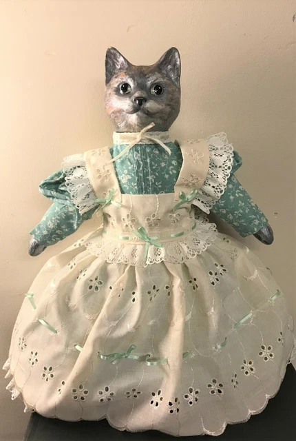 VINTAGE LARGE Victorian Porcelain Cat Doll - 21 VINTAGE LARGE Victorian Porcelain Cat Doll - 21