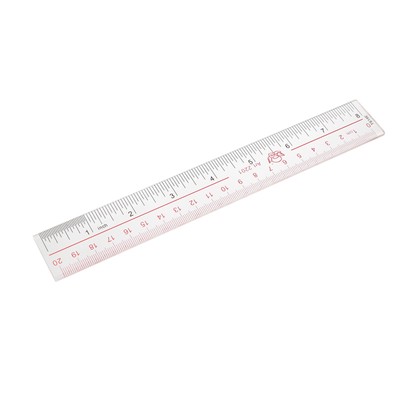 sourcing map Droit Règle 20cm Métrique Plastique Outil Mesure Clair 2pcs 