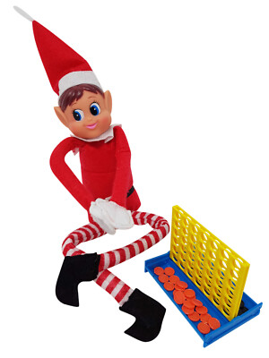 ELF 4in ROW GIOCO GIOCHI accessori per oggetti di scena idee scherzo decorazione natalizia connetti 