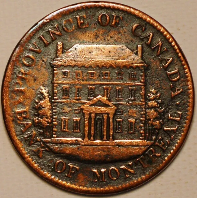 1/2 Penny 1842 Bank of Montreal Canadian provinces