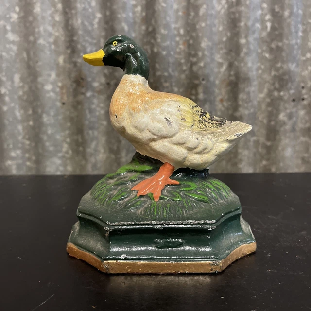 Vintage Cast Iron Duck Door Stop Stopper