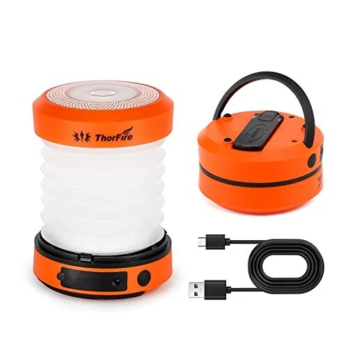 LED Camping Lantern Lights Hand Crank USB Rechargeable for Hiking Tent