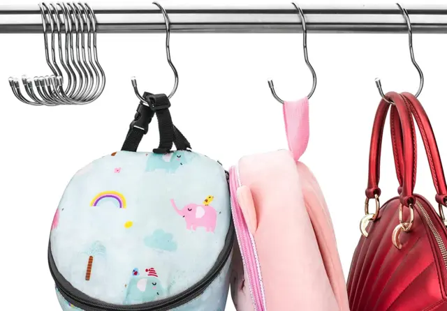 12 Pcs Purse Hanger Closet Bag Hooks Handbag Organizer Heavy Duty S Hooks for Ha