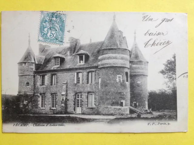 cpa Normandie FÉCAMP AUBERVILLE La MANUEL près VEULETTES Le CHÂTEAU Castle Burg