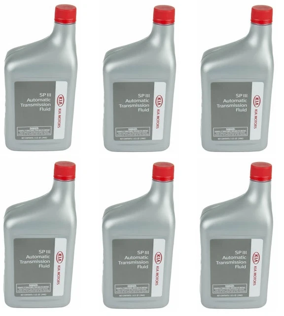 KIA GENUINE SPIII SP3 Automatic Transmission Fluid Pack of 6 Quarts