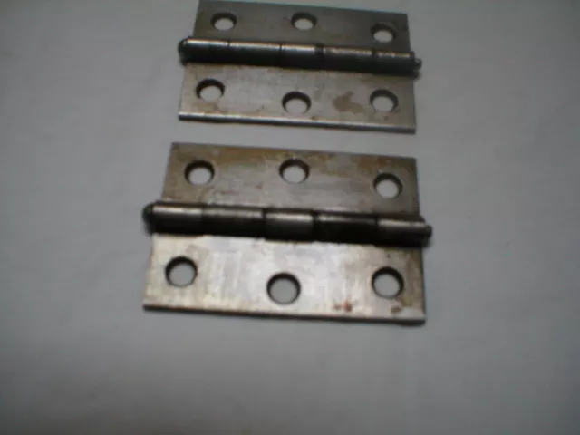 Antique Stanley Sweetheart Small Hinge Pair. 2 3/8" tall x 1 11/16" wide.