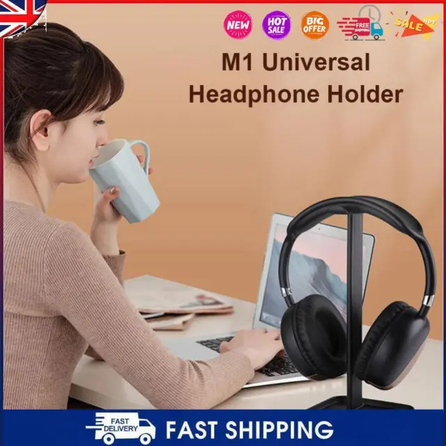 C- M1 Headphone Holder Hanger Earphone Desktop Display Stand Bracket (Black)
