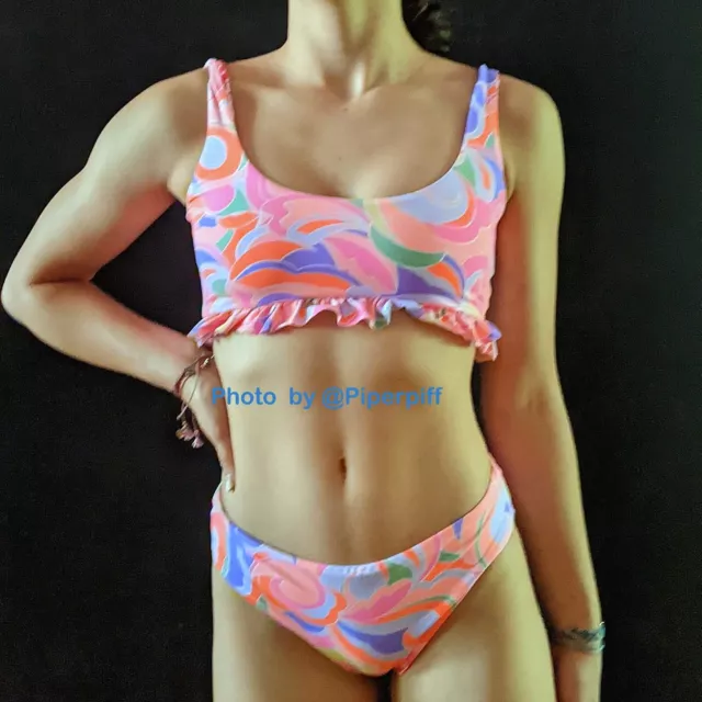 NWT Maaji Girls Reversible Swimsuit 2-Piece Multi-Color Size 14-16 yrs