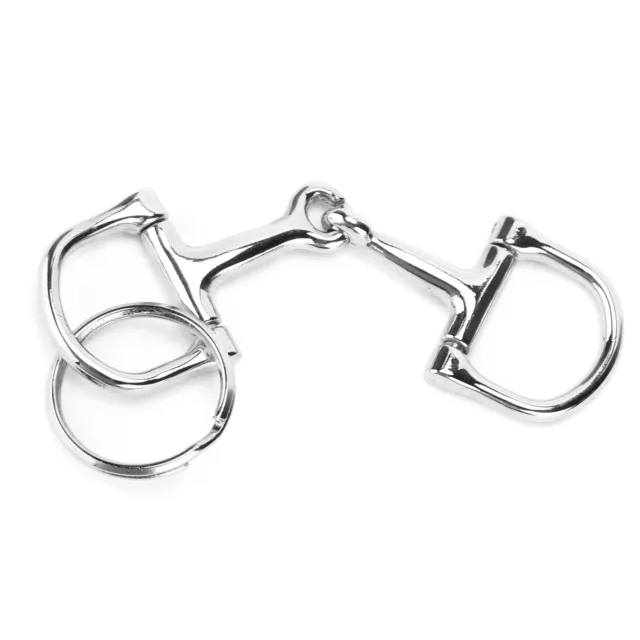 DShaped Snaffle Keychain Durable Silver DRing ZineAlloy Horse Snaffle Bits K Lhp