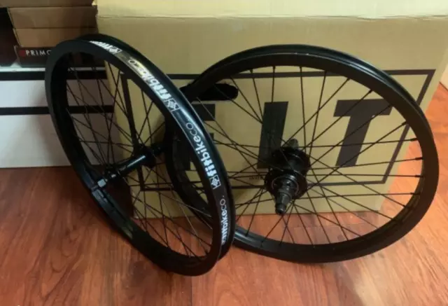 Fit Bike Co Complete 20" Wheel Set Black Freecoaster Lhd 9 Left