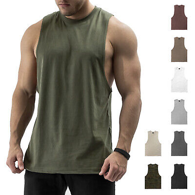 Sixlab Round Tank Top Herren Muscle Shirt Achselshirt Gym Fitness 