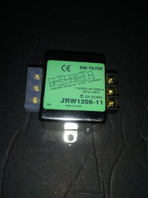 EMI Filter power line conditioner, 115/250v, ~6A, JRW1206-11