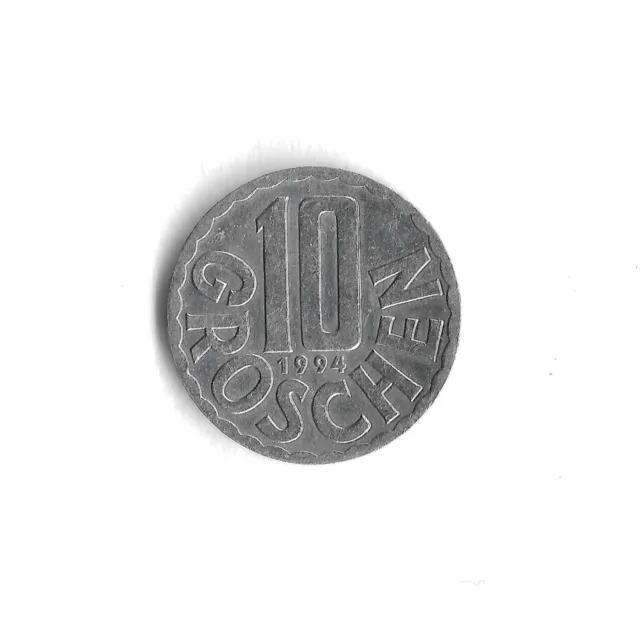 1994 Austria 10 Groschen World Coin - KM# 2878