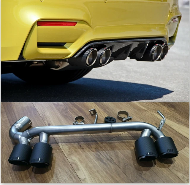 BMW F30 F31 3 Series Carbon Quad Exhaust Tips Tail Pipe M3 M4 Bumper ...