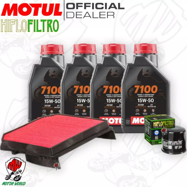 Set Service Öl Motul 7100 15W50 + Filter Honda XL 1000 V 2011 Varadero