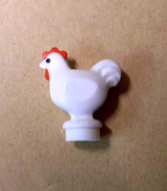 Lego Hahn weiss Huhn Chicken Gockel Tiere Bauernhof Farm Tier Hühnchen Henne Neu